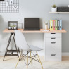 Blat stołu, 140x50x(2-4) cm, surowe lite drewno dębowe