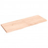 Blat stołu, 140x50x(2-4) cm, surowe lite drewno dębowe