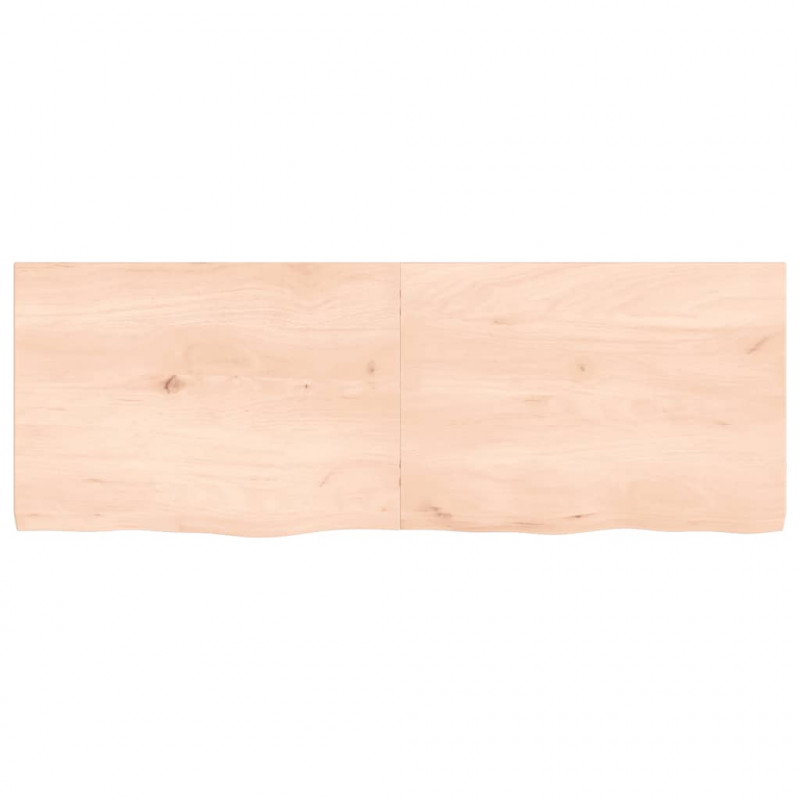 Blat stołu, 140x50x(2-4) cm, surowe lite drewno dębowe
