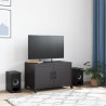 Szafka RTV, czarna, 68x39x43,5 cm, stal