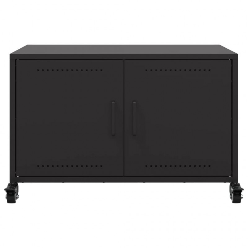 Szafka RTV, czarna, 68x39x43,5 cm, stal