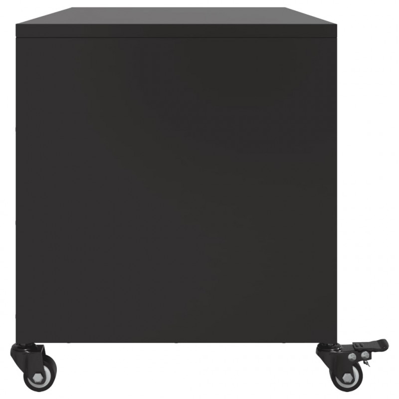 Szafka RTV, czarna, 68x39x43,5 cm, stal