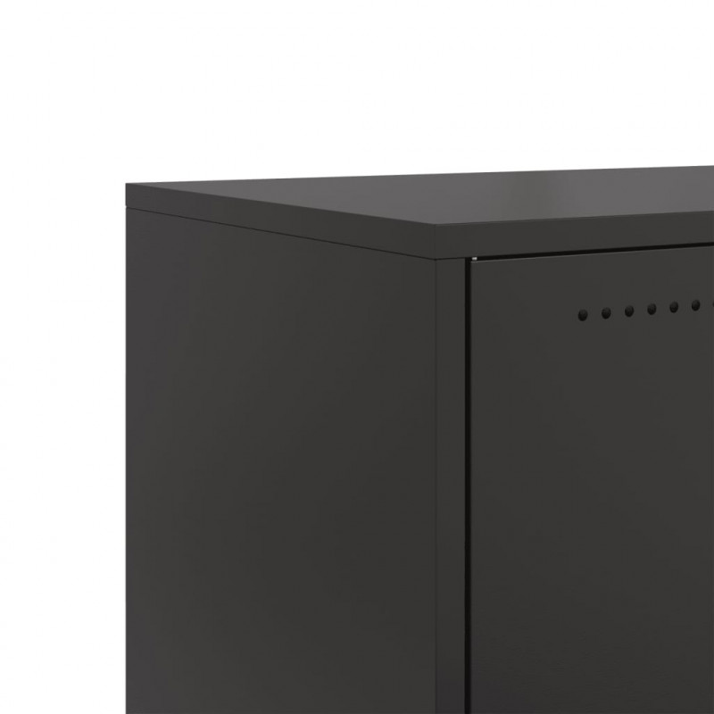 Szafka RTV, czarna, 68x39x43,5 cm, stal