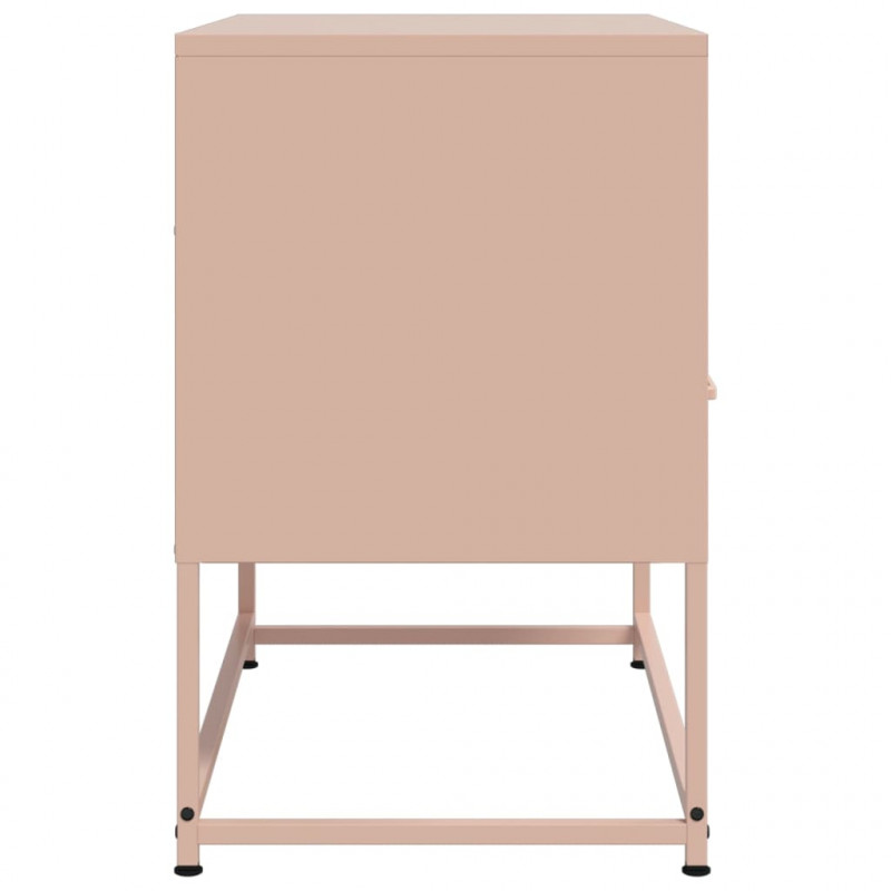 Szafka pod telewizor, różowa, 68x39x60,5 cm, stalowa