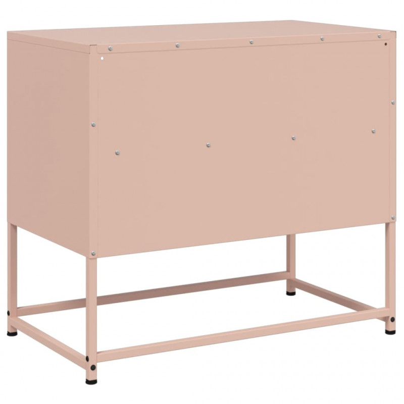 Szafka pod telewizor, różowa, 68x39x60,5 cm, stalowa