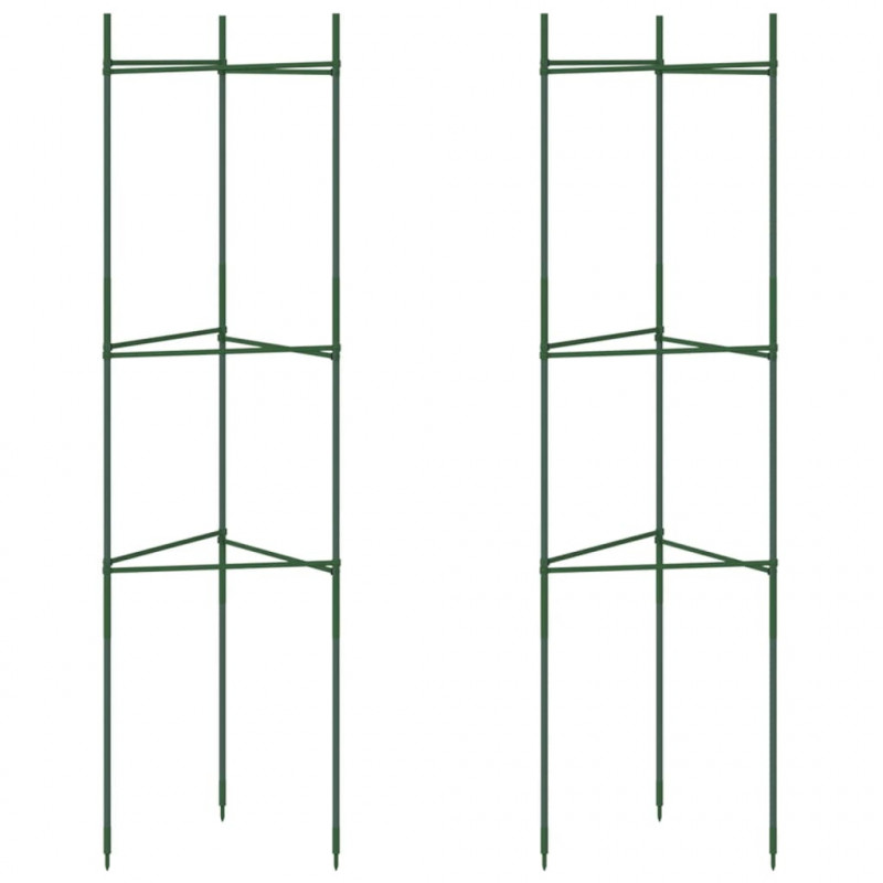 Podpórki na pomidory, 2 szt., 116 cm, stal i PP