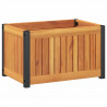Donica ogrodowa, 45x30x27,5 cm, lite drewno akacjowe i stal