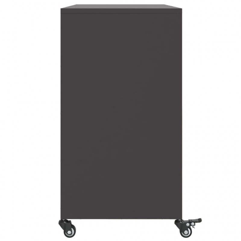 Szafka, czarna, 100,5x39x72 cm, stal