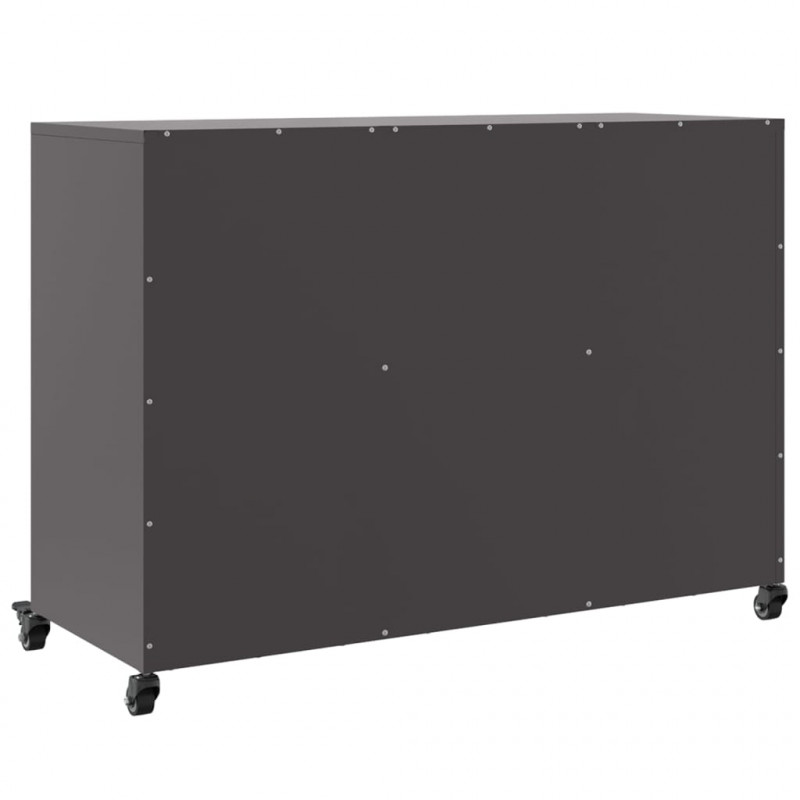 Szafka, czarna, 100,5x39x72 cm, stal