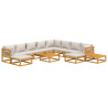 12-cz. ogrodowy zestaw wypoczynkowy, jasnoszare poduszki