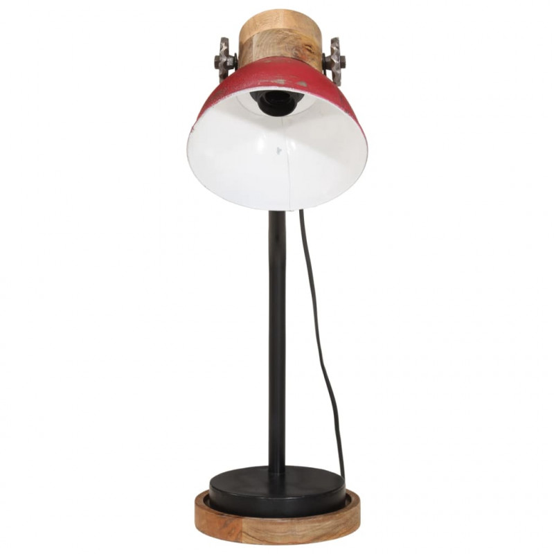 Lampa stołowa, 25 W, postarzany czerwony, 18x18x60 cm, E27