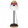 Lampa stołowa, 25 W, postarzany czerwony, 18x18x60 cm, E27