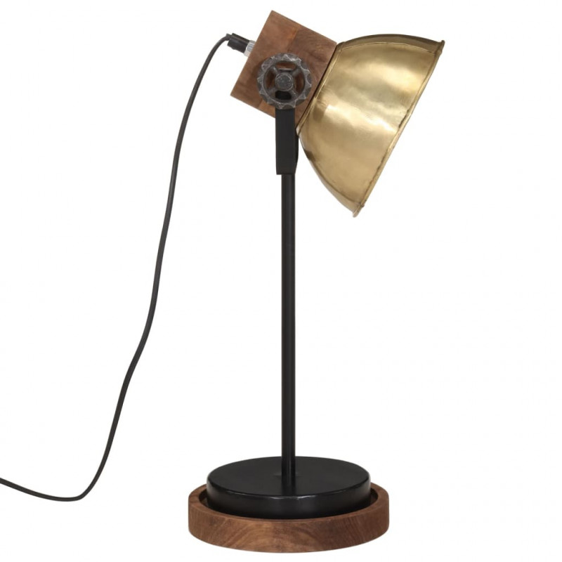Lampa stołowa, 25 W, antyczny mosiądz, 17x17x50 cm, E27