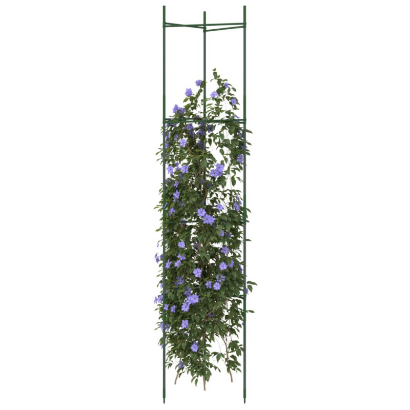 Podpórki do pomidorów, 4 szt., 154 cm, stal i PP