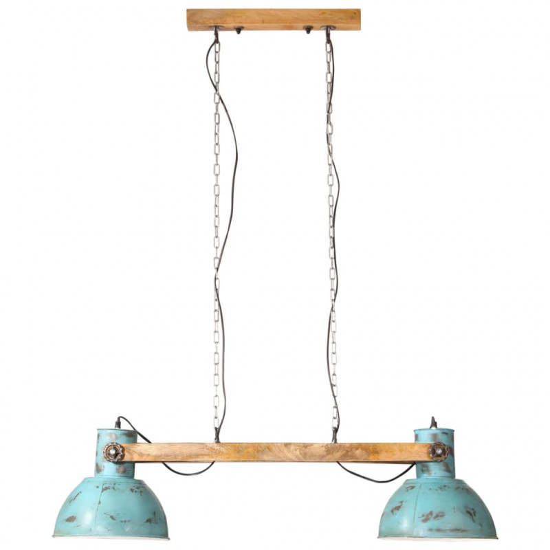 Lampa wisząca, 25 W, postarzany niebieski, 85x28x109 cm, E27