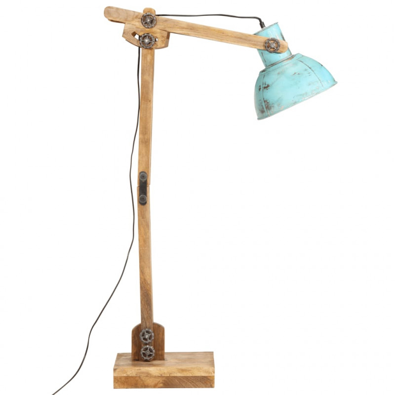 Lampa stojąca, 25 W, postarzany niebieski, 33x25x130-150cm, E27