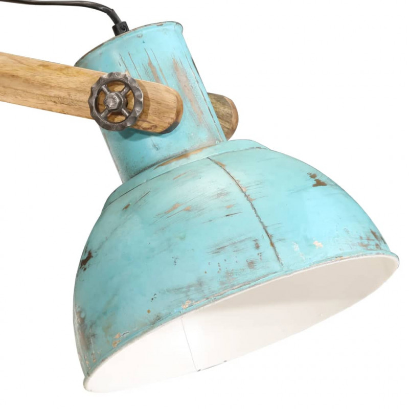 Lampa stojąca, 25 W, postarzany niebieski, 33x25x130-150cm, E27
