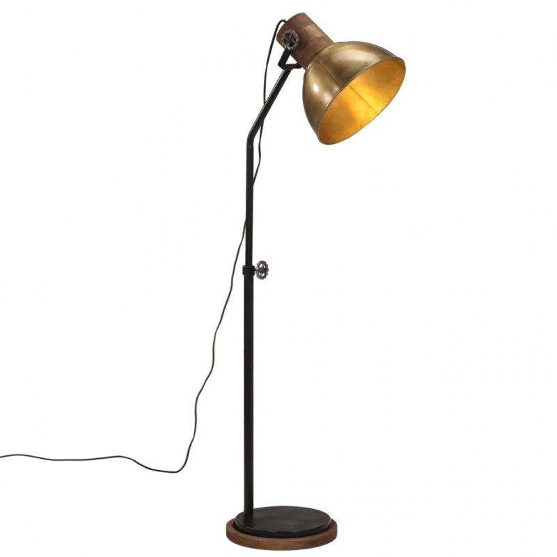 Lampa stojąca, 25 W, antyczny mosiądz, 30x30x100-150 cm, E27