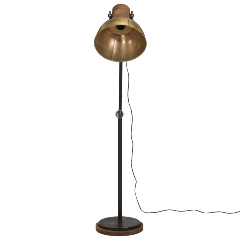 Lampa stojąca, 25 W, antyczny mosiądz, 30x30x100-150 cm, E27