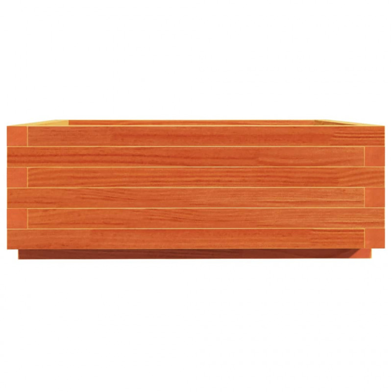 Donica ogrodowa, woskowy brąz, 70x70x26,5 cm, drewno sosnowe
