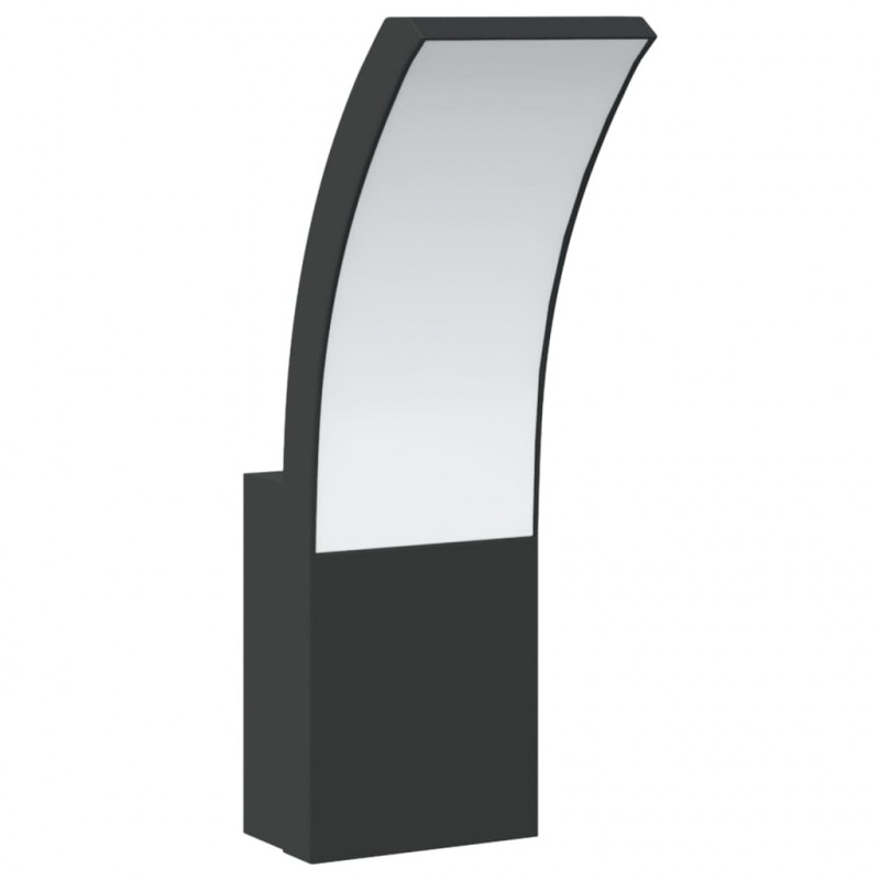 Kinkiety zewnętrzne LED, 2 szt., czarne, odlewane aluminium