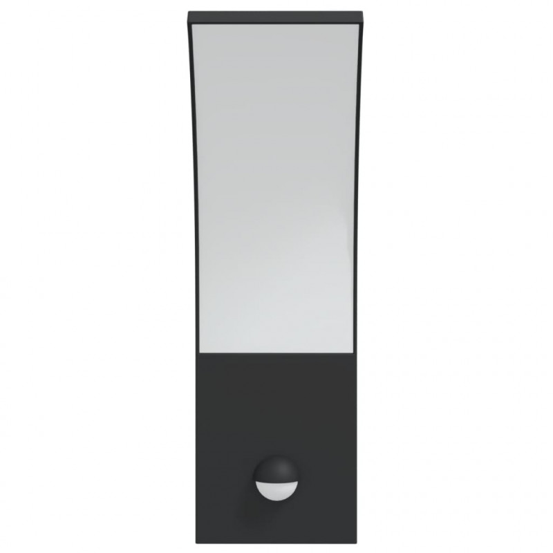 Zewnętrzne kinkiety LED z czujnikami, 2 szt., czarne, aluminium