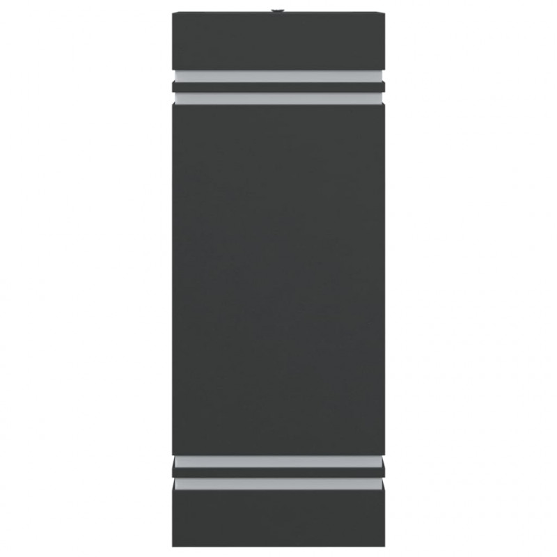 Kinkiet zewnętrzny, czarny, stal nierdzewna