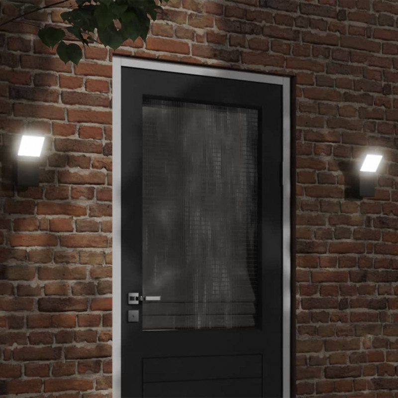 Zewnętrzny kinkiet LED, czarny, odlewane aluminium