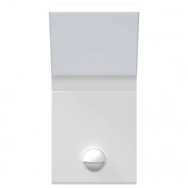 Zewnętrzne kinkiety LED z czujnikami, 2 szt., białe, aluminium