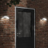 Kinkiety zewnętrzne LED, 2 szt., czarne, odlewane aluminium
