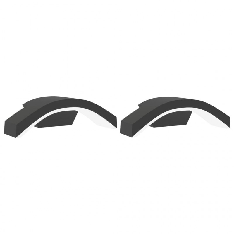 Kinkiety zewnętrzne LED, 2 szt., czarne, odlewane aluminium