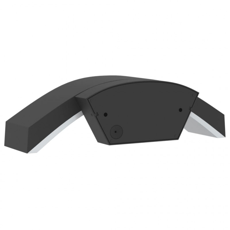 Kinkiety zewnętrzne LED, 2 szt., czarne, odlewane aluminium