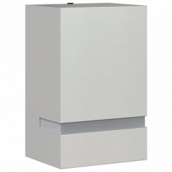 Kinkiet zewnętrzny, srebrny, stal nierdzewna