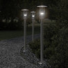 Lampa ogrodowa na słupku, srebrna, 100 cm, stal nierdzewna