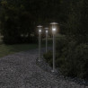 Lampa ogrodowa na słupku, srebrna, 100 cm, stal nierdzewna