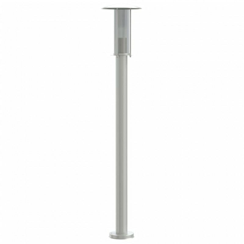 Lampa ogrodowa na słupku, srebrna, 100 cm, stal nierdzewna