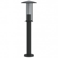 Lampa ogrodowa na słupku, czarna, 60 cm, stal nierdzewna