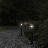 Lampa ogrodowa na słupku, czarna, 60 cm, stal nierdzewna