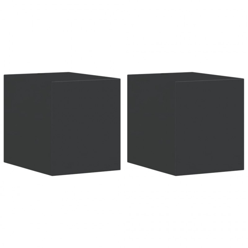 Kinkiety zewnętrzne, 2 szt., czarne, odlewane aluminium