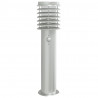 Lampy ogrodowe na słupku, z czujnikiem, 3 szt., srebrne, 60 cm