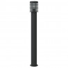 Lampy ogrodowe na słupku, 3 szt., czarne, 110 cm, stal