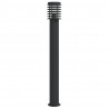 Lampy ogrodowe na słupku, 3 szt., czarne, 110 cm, stal