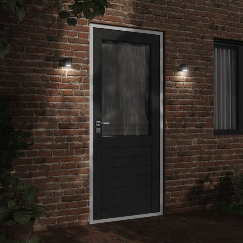 Kinkiet zewnętrzny, czarny, odlewane aluminium