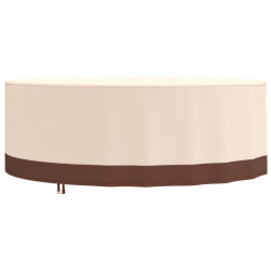 Pokrowiec na meble ogrodowe, okrągły, beżowy, Ø 244x71 cm, 600D