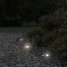 Lampy najazdowe, okrągłe, czarne, 10,5x10,5 cm, aluminium