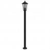 Lampa ogrodowa na słupku, czarna, 120 cm, stal nierdzewna