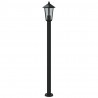 Lampa ogrodowa na słupku, czarna, 120 cm, stal nierdzewna