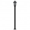 Lampa ogrodowa na słupku, czarna, 120 cm, stal nierdzewna