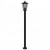 Lampa ogrodowa na słupku, czarna, 120 cm, stal nierdzewna