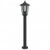 Lampa ogrodowa na słupku, czarna, 80 cm, stal nierdzewna
